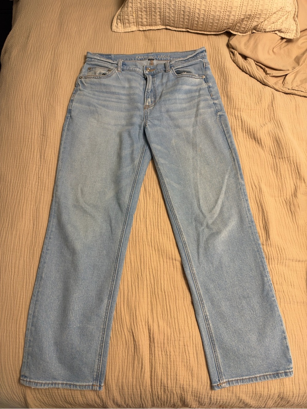 American Eagle Outfitters Light Wash Straight Leg Jeans